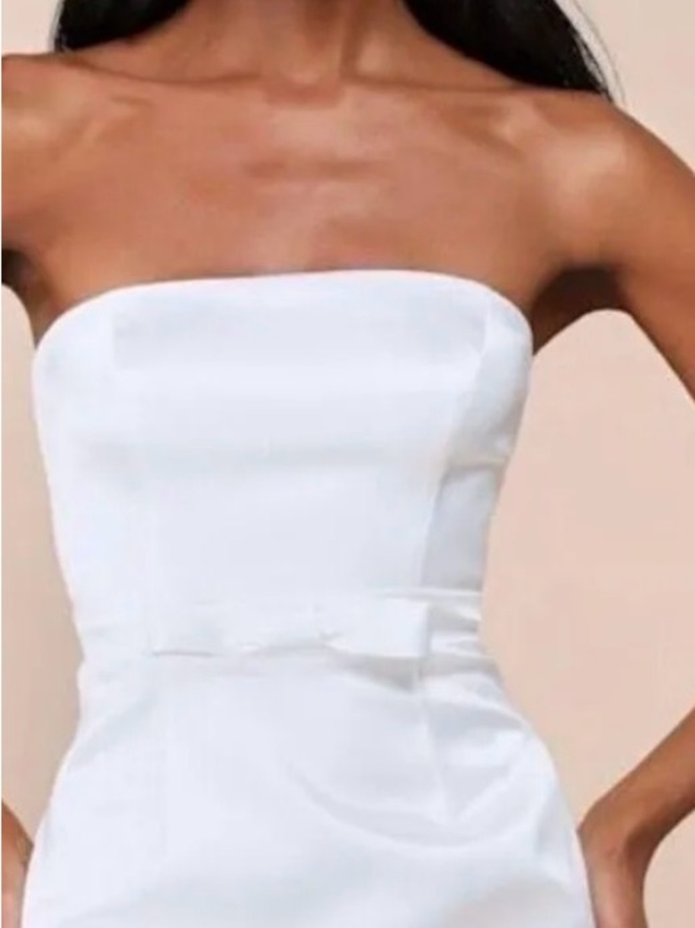Lulu's White Strapless Mini Dress